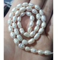 ราคา ไข่มุกแท้น้ำจืด ขนาด5-7mm ทรงไข่รี สีขาวธรรมชาติ A ร้อยด้าย diy ยาว14นิ้ว Sale (4785153404)