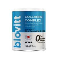 ราคา Biovitt Collagen Complex อาหารเสริมคอลลาเจนผสมกลูต้า มีวิตามินซี ผิวขาวใส บำรุงกระดุก ข้อต่อ 120G (19171241339)