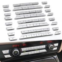 ราคา Silver Dashboard Air Conditioner Ac ปุ่มฝาครอบหมวกชุดซ่อมสําหรับ BMW 5 6 7 Series X5 X6 F10 F11 F06 F12 F01 F02 F15 F16 (27279851152)