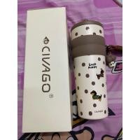 ราคา CIVAGO แก้วกาแฟสแตนเลสสตีลพร้อมฝาปิด กระติกสุญญากาศเซรามิค (50503848444)