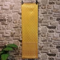 ราคา ผ้าฝ้าย (ผ้าไทย ผ้าซิ่น ผ้าถุง) ผ้าทอทั้งผืน ลายยกดอกลำพูน สีเหลือง (50953565361)