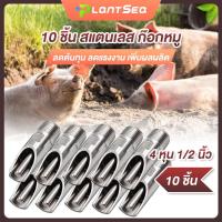 ราคา ก๊อกน้ำหมู ก๊อกหมู สแตนเลสแท้ ทองแดง1ชุด10 ชิ้น ขนาด 4 หุน (1/2 นิ้ว) จุ๊บหมู จุกดูดน้ำหมู (18675708654)