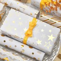 ราคา กระดาษห่อของขวัญฟอยล์พิมพ์ลายดาว 50x70 cm Foil Print Wrapping Paper Star Pattern (45501508747)