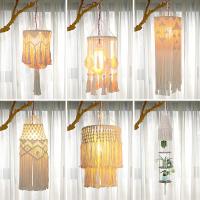 ราคา (พร้อมส่ง) โป๊ะโคมไฟ Bohemian โป๊ะโคมไฟตกแต่งห้อง โป๊ะโคมไฟเชือกถักตกแต่งสไตล์โบฮีเมียน (21791193994)