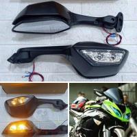 ราคา Universal ไฟเลี้ยว led กระจกนินจา 250fi cbr250rr ninja250 คาร์บูเรเตอร์ er6 r15 r25 gsx 150 cbr150 xabre zx25r นินจา 250 ใหม่ (26710093568)