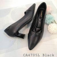 ราคา Cavawia 4667 4705 5026 รองเท้าคัทชู ส้นสูง 1.5 นิ้ว สี Black (40020785954)