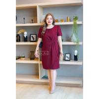 ราคา ฺBella-สีแดง Plus size Fashion อก40 42 44 46 และ 48 เสื้อผ้าไซส์ใหญ่ ชุดเดรสแฟชั่นสาวอวบคนอ้วน ใส่ไปทำงาน (16297677208)