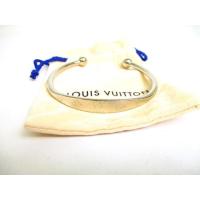 ราคา Authentic LOUIS VUITTON Monogram Silver Brass Bracelet Monogram Jonc #a212 Pre-owned (29776188597)