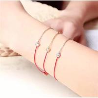 ราคา ด้ายแดงนำโชค(A-20)กำไลด้ายแดงนำโชคสร้อยข้อมือนำโชคสร้อยข้อมือด้ายแดงมีจี้เพชรเสริมโชคลาภความรักมหาเสน่ห์ (8554409548)