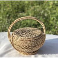 ราคา ตะกร้าหวาย ตะกร้าหมาก เคลือบเงา งานดี (3043127099)