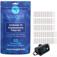 ราคา CPAP Filters แบรนด์ SNUGELL แผ่นกรองเครื่อง CPAP สำหรับเครื่อง Resmed S9, Airsense 10, Aircurve 10 จำนวน 52 แผ่น (27889223809)
