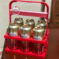 ราคา ตะกร้าเบียร์พลาสติกพับได้เครื่องดื่มเบียร์ชั้นวางแบบพกพาขวดกีฬาชั้นวางแบบพกพาแบบพกพาชั้นวางเบียร์ (51254337511)