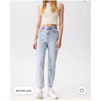 ราคา กางเกงยีนส์ทรงมัม pull & bear mom jeans (19575954032)