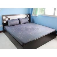 ราคา nna-0051 ผ้าปูที่นอน สีเทาเข้ม ลวดลายปลาวาฬ 6 ฟุต 5 ฟุต 3.5 ฟุต วินเทจ fit sheet (6645287678)
