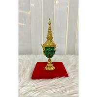 ราคา เศียรครู หัวโขน พระราม กว้าง 2 นิ้ว สูง 6 นิ้ว เรซิ่น ปิดทองเค พร้อมฐานปิดทอง งานสวย ของที่ระลึก ของขวัญ khon mask (56401093455)