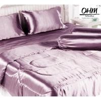 ราคา OHM ผ้าปูที่นอนและผ้านวมคลุมเตียง ผ้าเครปซาติน 220 เส้น ขนาด 6 ฟุต 6 ชิ้น (สีชมพูกะปิ) (4316599144)
