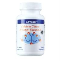ราคา Calcium Citrate 1122 mg.+Vitamin D 105 iu. 60 เม็ด Lynae (522367037)