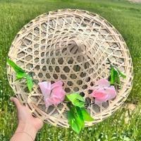 ราคา ทอมอุปกรณ์ประกอบฉากหมวกไม้ไผ่ทอผ้าโบราณหมวกฟางเต้นรําผู้ใหญ่ประสิทธิภาพเด็กตารางเต้นรําประสิทธิภาพหมวกหมวกหมวกกองทัพแดง 7ช (53150182742)