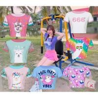 ราคา เสื้อวิ่งแขนสั้น#เสื้อครอปสั้นแฟชั้น#เสื้อใส่ออกกำลังกาย (25870667769)