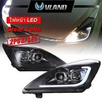 ราคา ไฟหน้าโปรเจคเตอร์ VLAND Onwards 1 คู่สําหรับ Proton Exora 2008 -2017 w/ Light Bar (ใส + สีดํา) (40507726900)