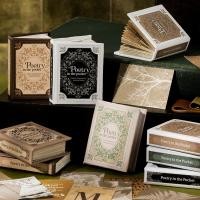 ราคา WEI 80 ชิ้น [ชุดบทกวีกระเป๋า] กระดาษสมุดภาพสไตล์วินเทจน้ําหนักเบาพร้อม บทกวีรักของ Borges Tagore Life Poemsสําหรับวารสารพื้นหลังตกแต่ง (51154860252)