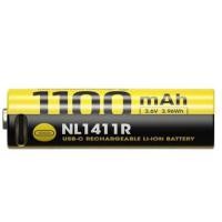 ราคา ถ่านไฟฉายNitecore NL1411R 1100mAh USB-C Rechargeable Li-ion battery (25646158631)