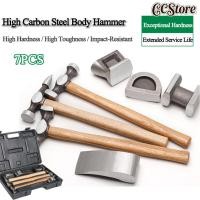 ราคา ชุดค้อนเคาะตัวถังซ่อมรถยนต์ 7 ชิ้น ค้อนเคาะตัวถังด้ามไม้ (48504704335)