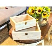 ราคา Saleกล่องไม้สนฝากระจก+ตัวล๊อคสีเงินแน่นหนา มี2 Size (1041914059)