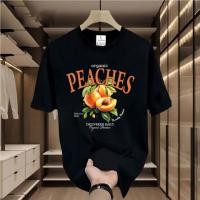 ราคา เสื้อยืดคอกลมลายลูกพีช ผลิตจากผ้า Cotton Premium 100% (43264024642)