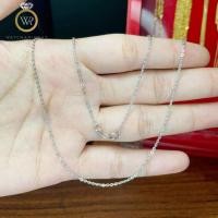 ราคา สร้อยอิตาลี ทองคำขาว 9K ลายโซ่โอ (29772806607)