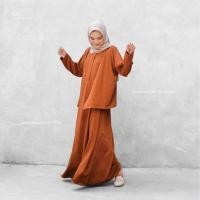 ราคา KATUN Mistyvori Naomi Rust Cotton Zara Knit Set (57605387851)