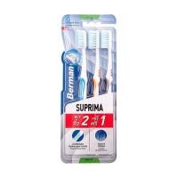 ราคา เบอร์แมน แปรงสีฟัน รุ่นสุพรีมา ซอฟท์ แพ็ค 3 คละสี ขนแปรงนุ่ม (56005439951)