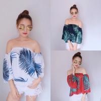 ราคา ปาดไหล่ลายมะพร้าว ผ้าสลาฟใส่สบายสีสวย (202093725)