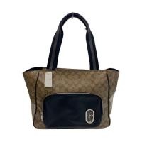ราคา Coach 1708 Court Tote In Signature Canvas With Coach Patch กระเป๋าโท้ท