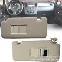 ราคา เหมาะสำหรับ Nissan Tiida ซ้ายและขวาบังแดดพร้อมกระจกแต่งหน้าสีเทา Tiida โดยไม่มีแสง (28376570998)