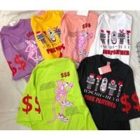 ราคา เสื้อโอเวอร์ไซส์ สกรีนหน้าหลัง PINK PANTHER ผ้าคอตตอนแท้ ตัดเย็บในไทย (10110502269)