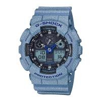 ราคา Casio G-Shock นาฬิกาข้อมือผู้ชาย สายเรซิ่น รุ่น GA-100DE-2A - สีฟ้า (379312338)