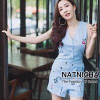 ราคา จั๊มสูทขาสั้น งานป้าย XL ❌มีตำหนิ❌ (1884939507)