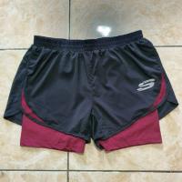 ราคา Skechers Man 2in1 กางเกงกีฬาขาสั้นผู้ชายกีฬากางเกงขาสั้นออกกําลังกายวิ่งขี่จักรยานวิ่ง (25037615257)