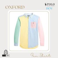 ราคา New_ของแท้%_พร้อมส่ง]_Polo Ralph Lauren Cotton Oxford Fun Shirt เชิ้ตหลากสี แขนยาว BOY Size (27703719091)
