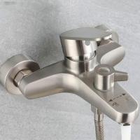ราคา Bathroom Shower Faucet Stainless Steel Mixer Tap Hot and Cold Bathroom Mixer Mixing Valve Bathtub Faucet Shower Faucets (29819696212)