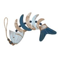 ราคา 2024 ใหม่ไม้ปลาตกแต่งแขวนปลามือแกะสลักปลาตกแต่งผนังสําหรับธีม Nautical Beach Theme-Lake House แขวนเครื่องประดับไม้แกะสลัก (25081818561)