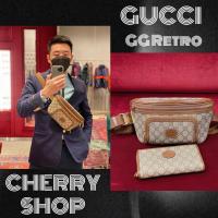 ราคา แบรนด์ใหม่และเป็นของแท้/กุชชี่ Gucci GG Retro Series Belt Bag กระเป๋าคาดเข็มขัดผู้ชาย/กระเป๋าคาดอกผ (26671500769)