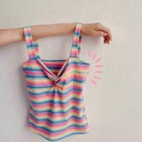 ราคา เสื้อสายเดี่ยว สีรุ้ง (2301575560)