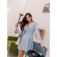 ราคา พร้อมส่งJoob ชุดเดรสสูทสีฟ้า (14790575543)