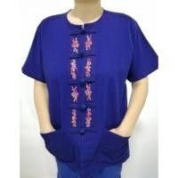 ราคา ***ราคาประตูน้ำ*** ปักลาย เสื้อม่อฮ่อม หม้อห้อมปักลายฟอกอย่างดีคอกลมกระดุมจีน ใส่ได้ทั้งชายและหญิง (7931419285)