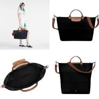 ราคา NEW longchamp Le Pliage Original Travel bag expandable Black แท้100% ออกชอปยุโรป (27468077905)