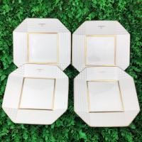 ราคา จานขนมสีขาวทรงเหลี่ยมขอบทอง แบรนด์ Ungaro Paris ขนาด 6.5” ราคา 80฿/1ใบ #เซรามิคมือสองญี่ปุ่น (10751143144)