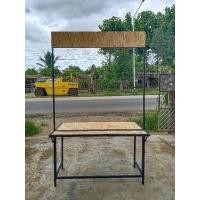 ราคา เคาน์เตอร์ขายของ โต๊ะขายของพับเก็บได้ งานเหล็กแท้ + ท็อปวางของไม้OSB (4293827502)