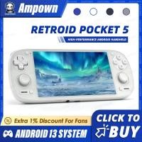 ราคา Retroid Pocket 5 เกมคอนโซลมือถือ 5.5 หน้าจอ Amoled Android13 จอยสติ๊ก Rgb เอฟเฟกต์แสง Active Cooling Video G (50501471356)